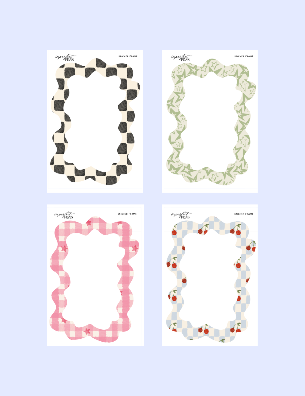 wavy vinyl sticker frame