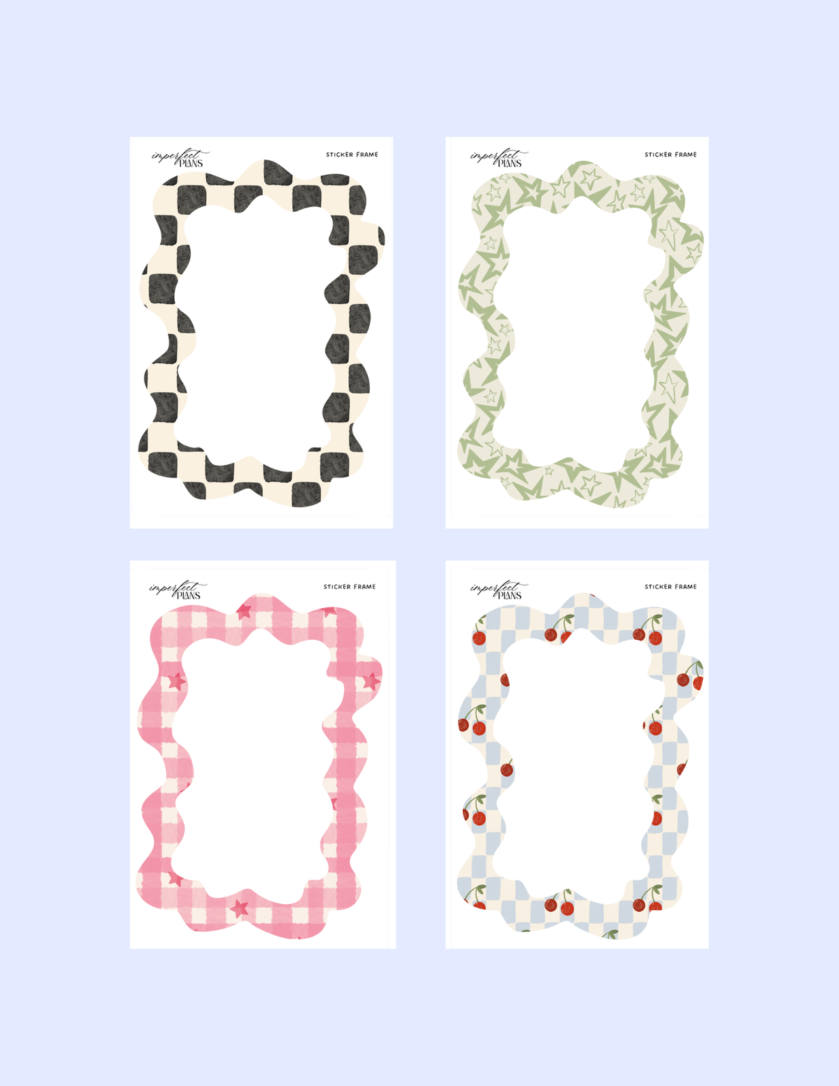 wavy vinyl sticker frame
