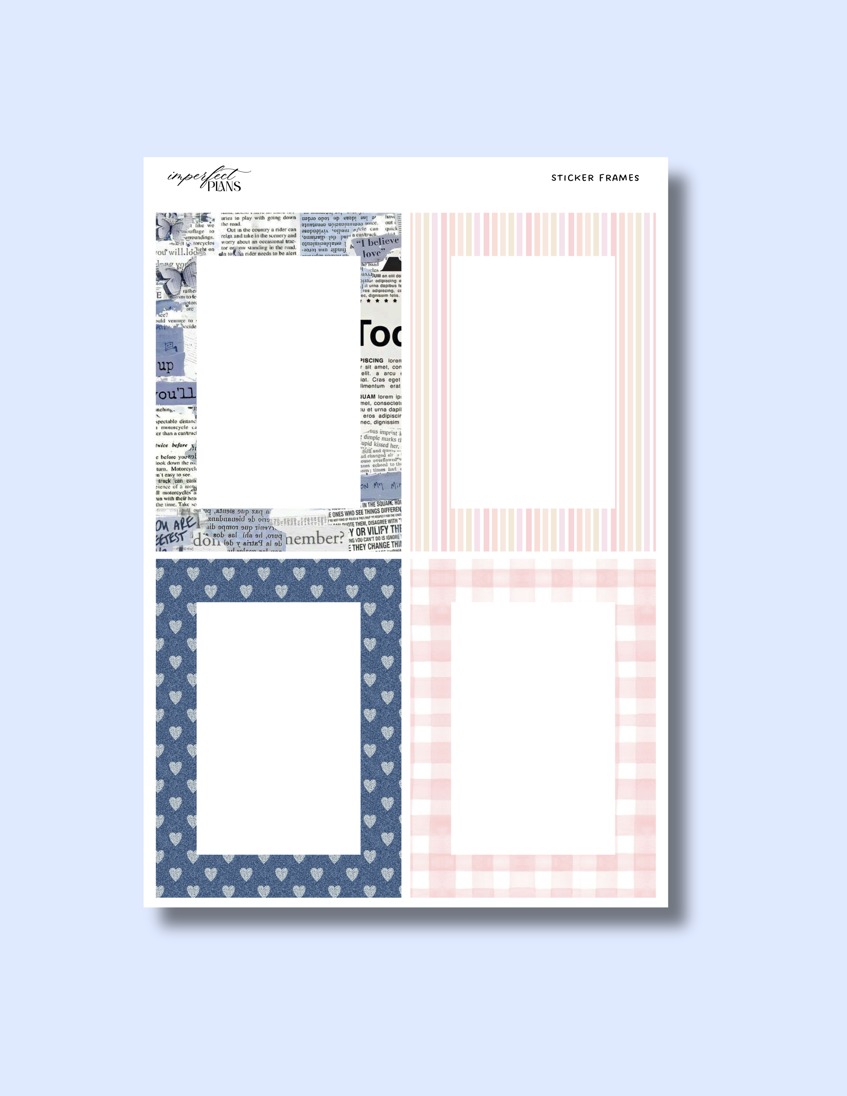 Vinyl Sticker frames set