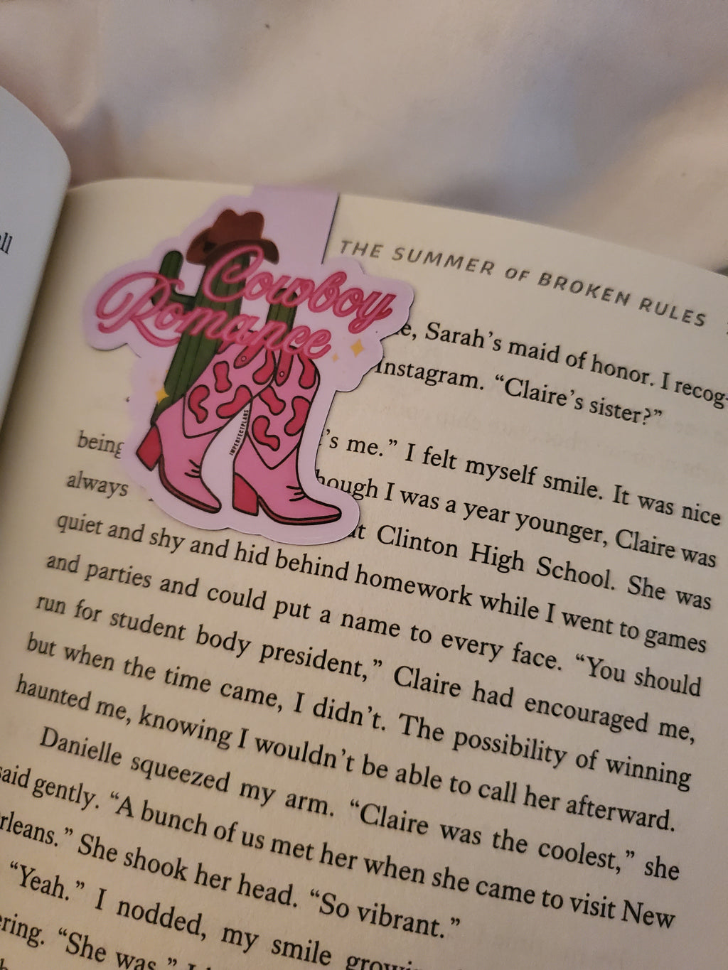 Cowboy romance Magnetic bookmark