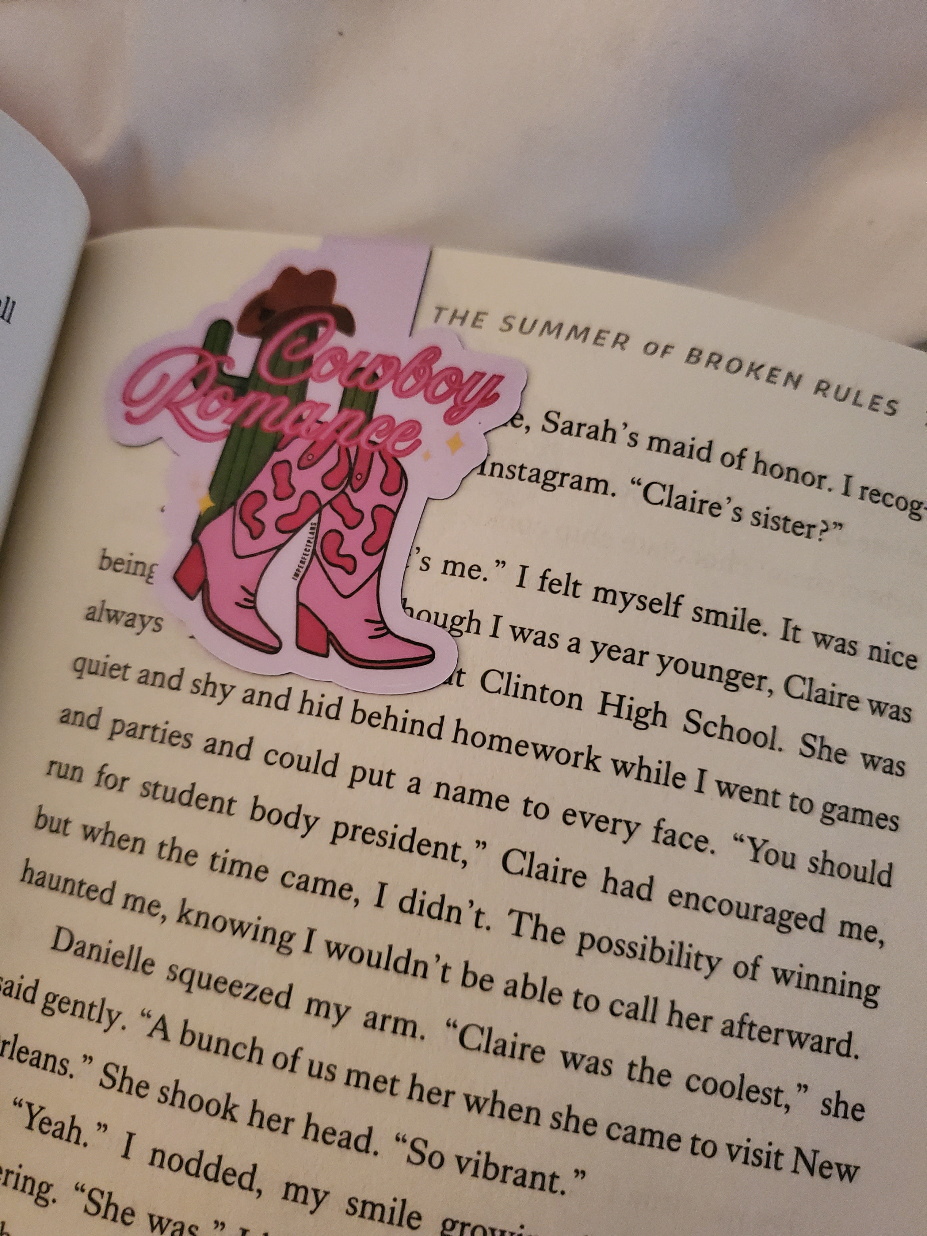 Cowboy romance Magnetic bookmark