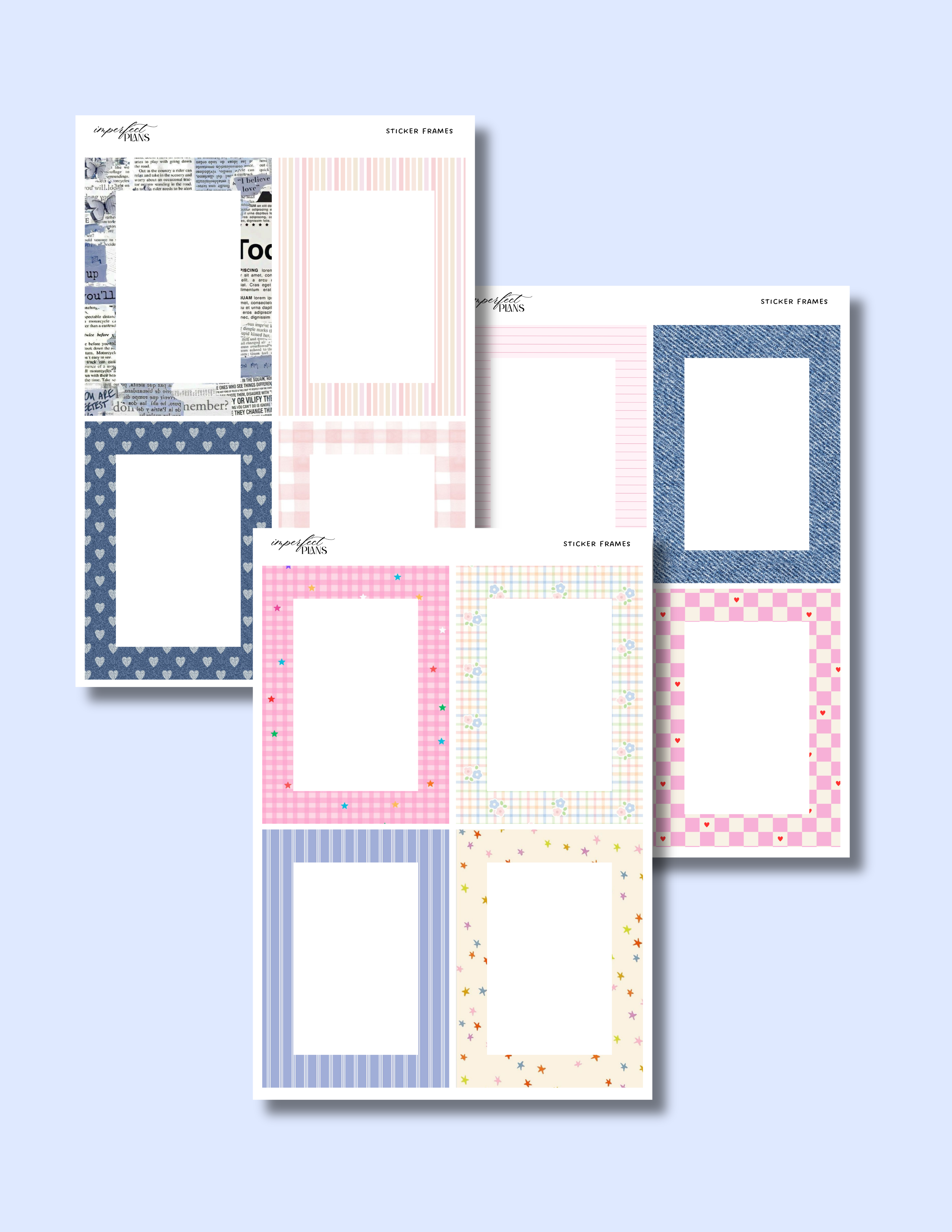 Vinyl Sticker frames set