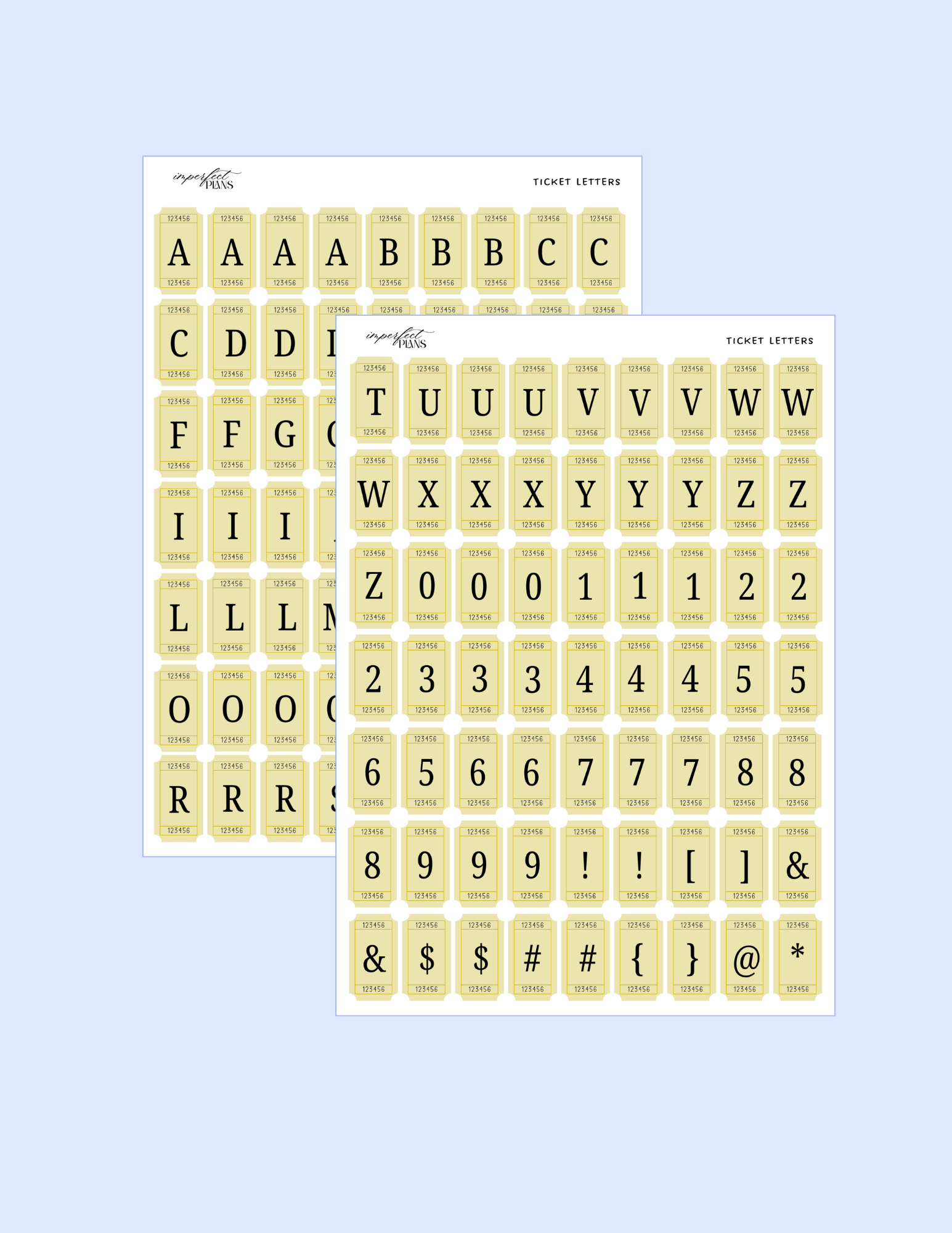 Ticket letters