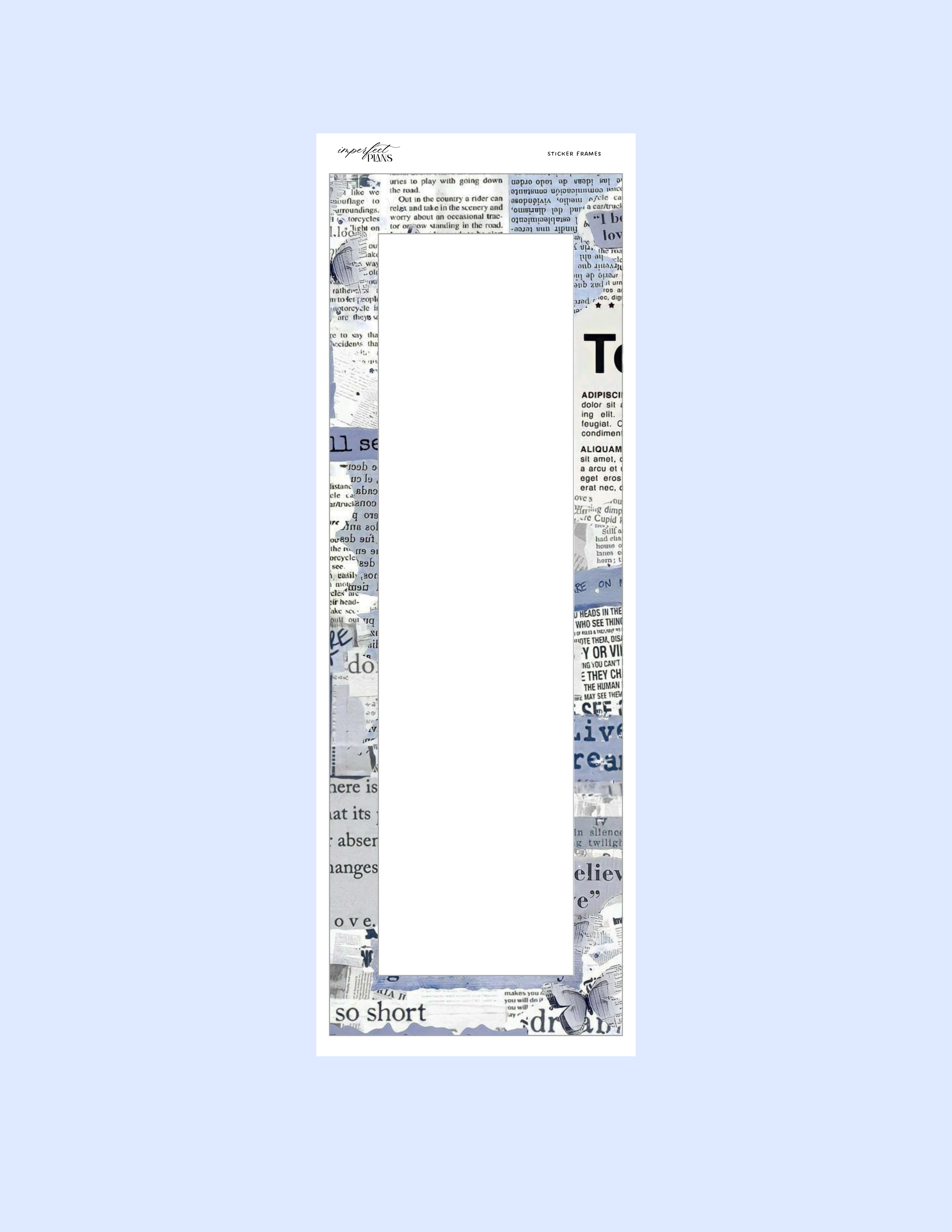 Vinyl Strip Sticker frame