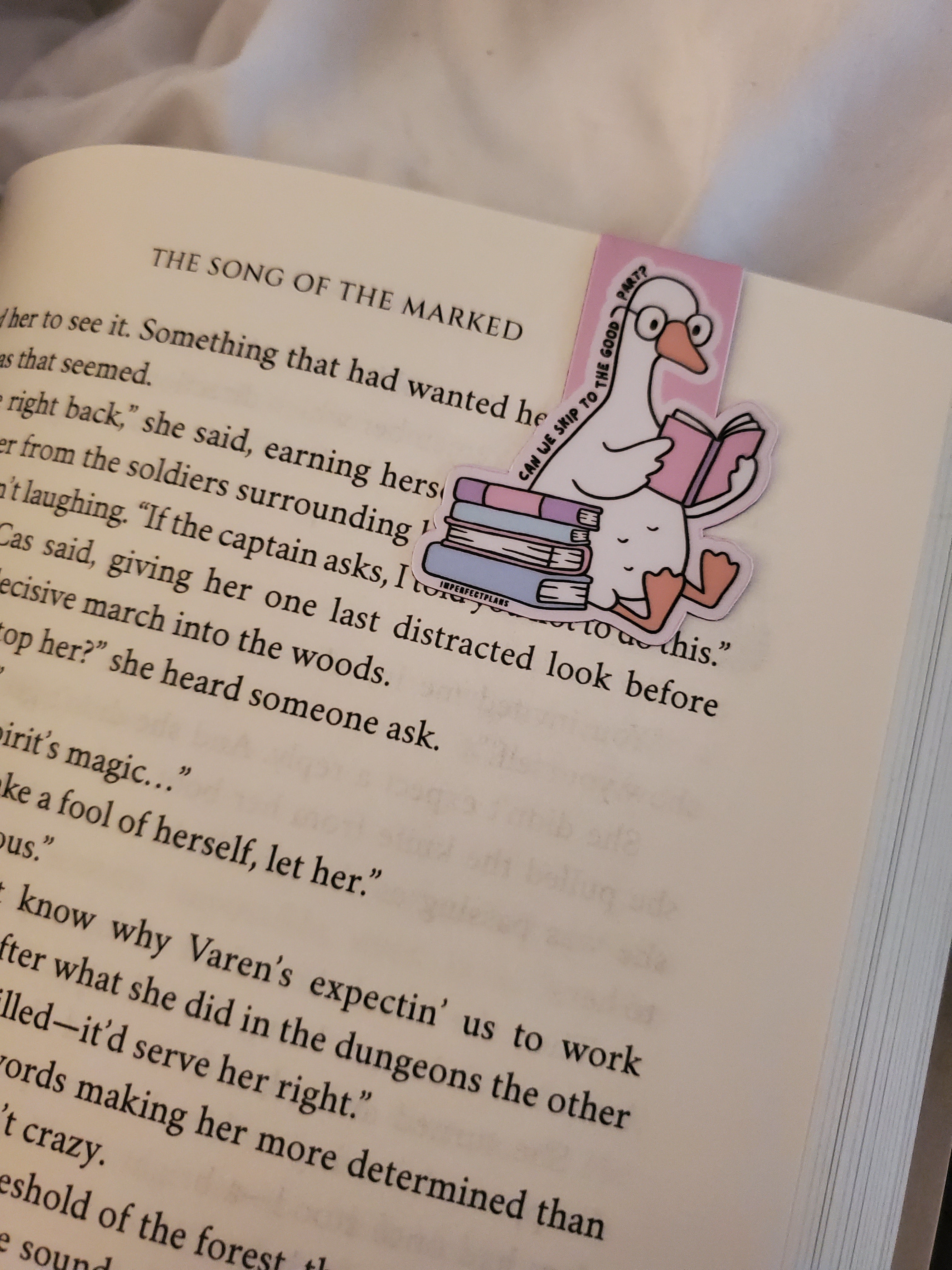 Reading duck Magnetic bookmark