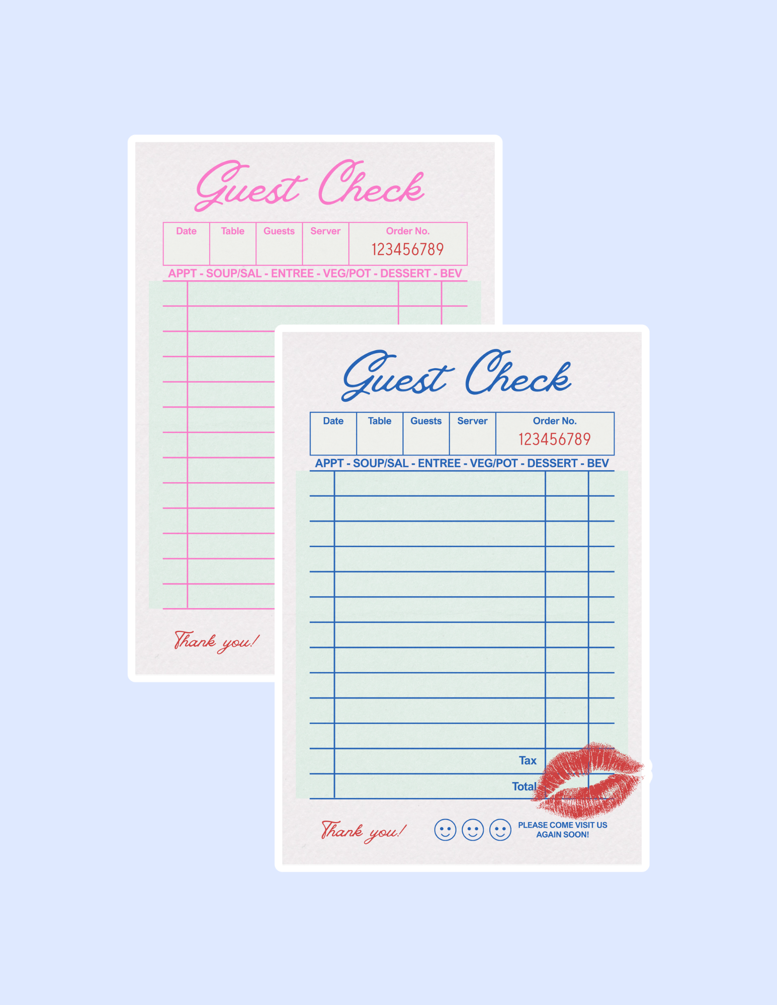 XL guest check sticker