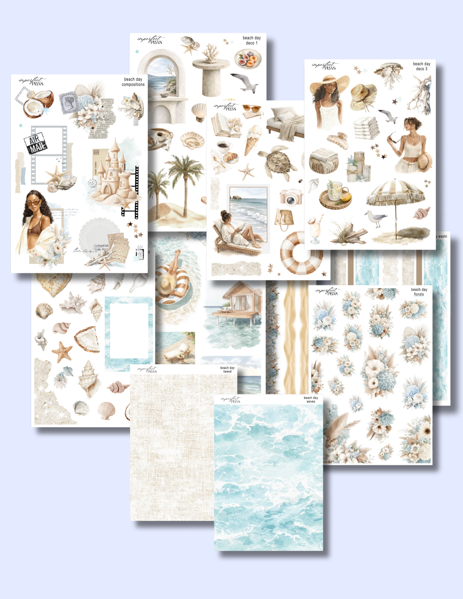 Beach day Journaling collection
