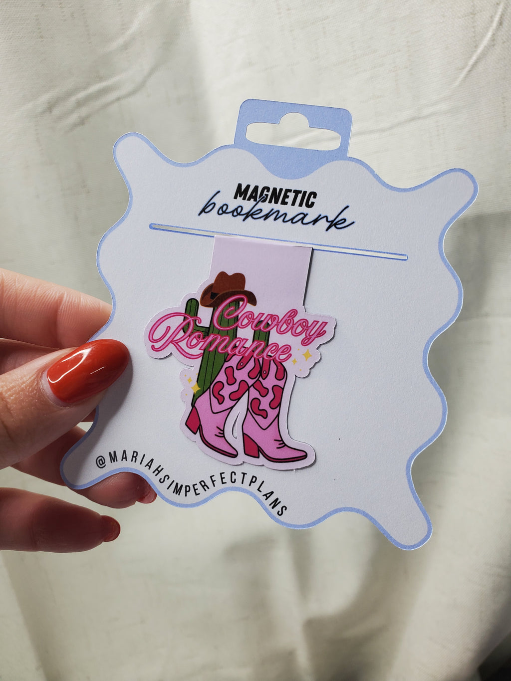 Cowboy romance Magnetic bookmark