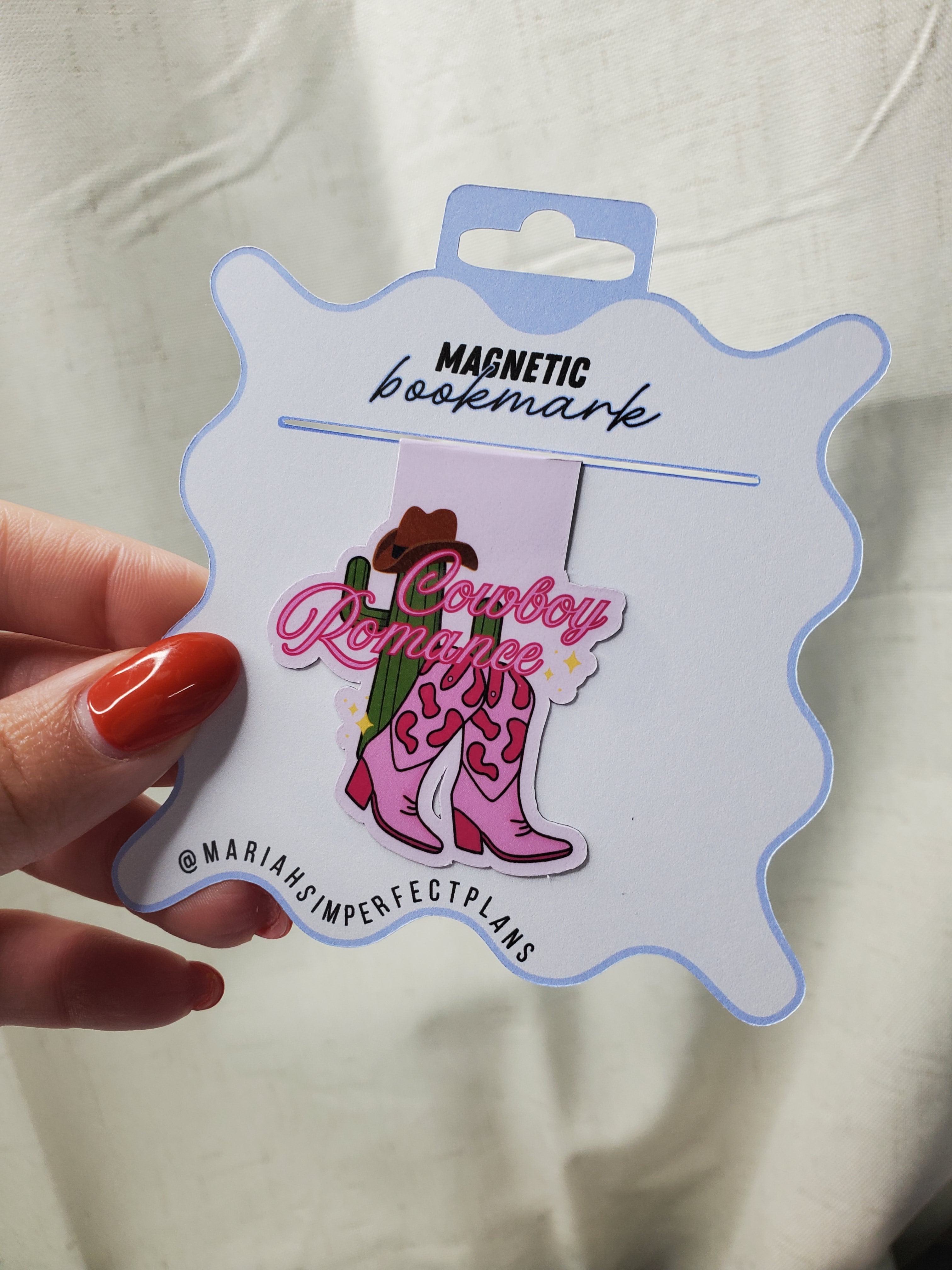 Cowboy romance Magnetic bookmark