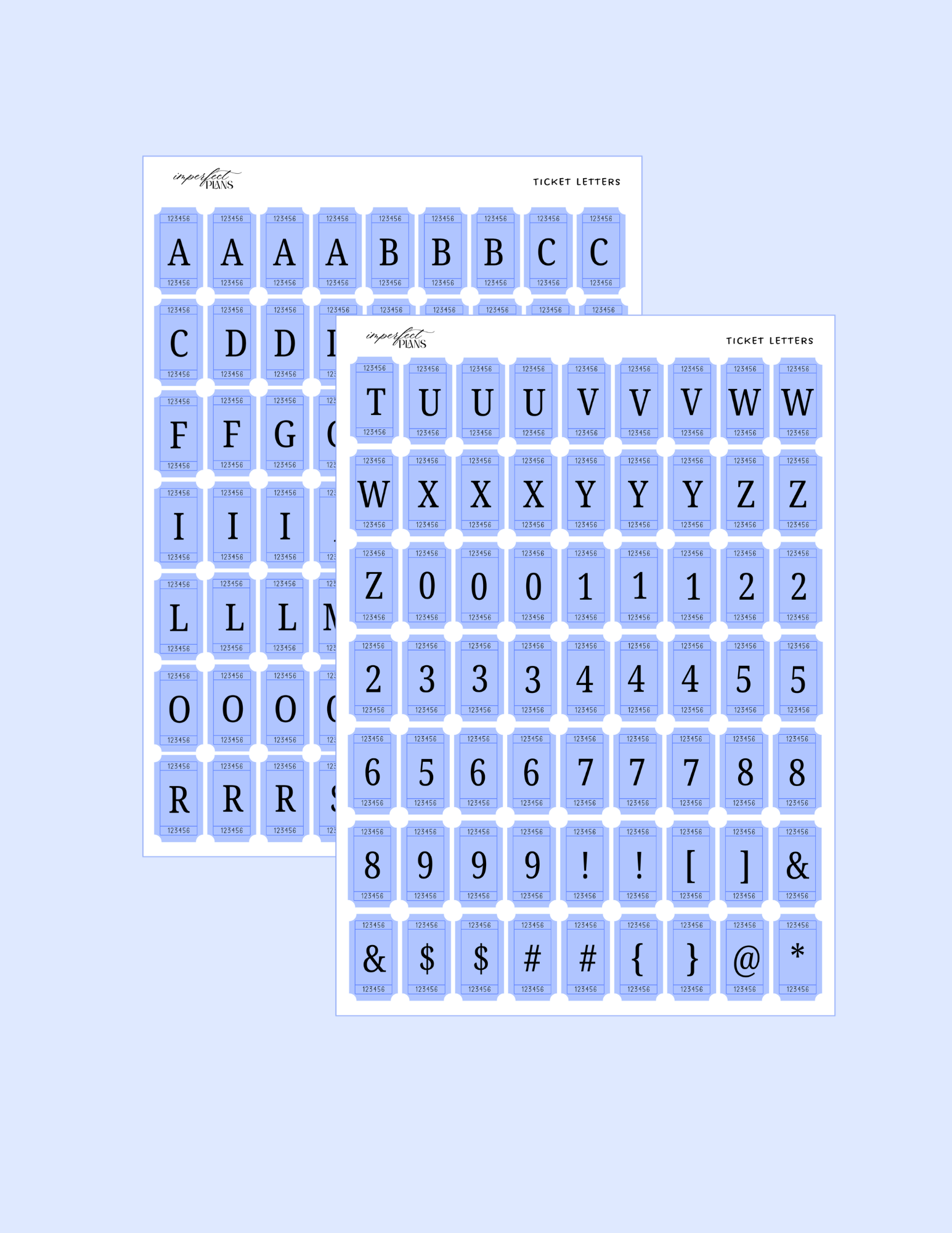 Ticket letters