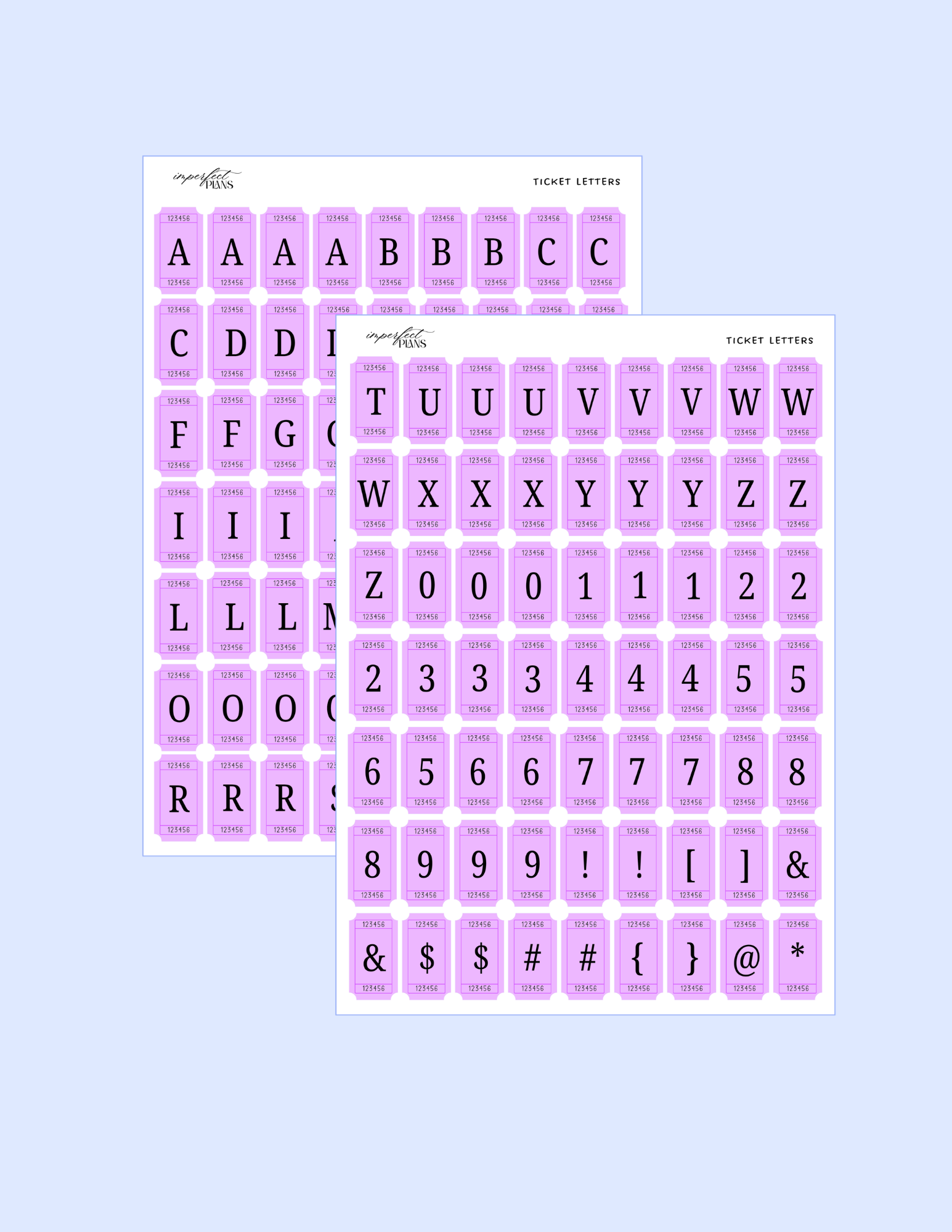 Ticket letters