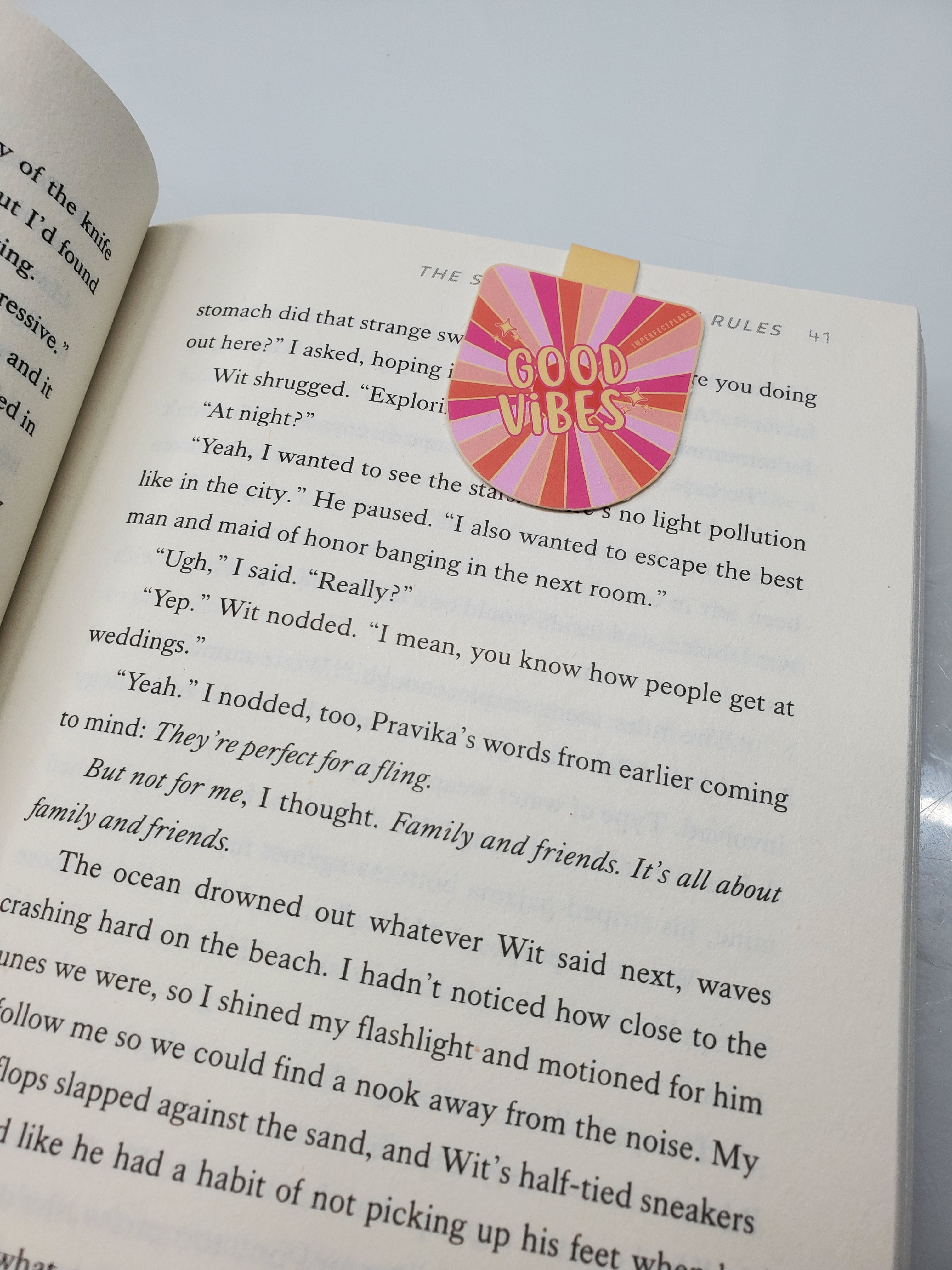 Good vibes Magnetic bookmark