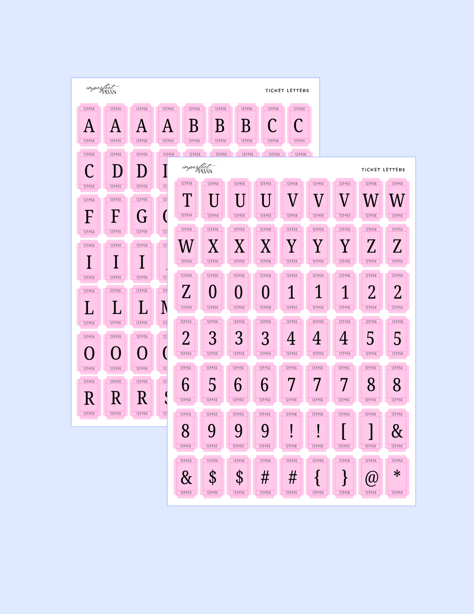 Ticket letters