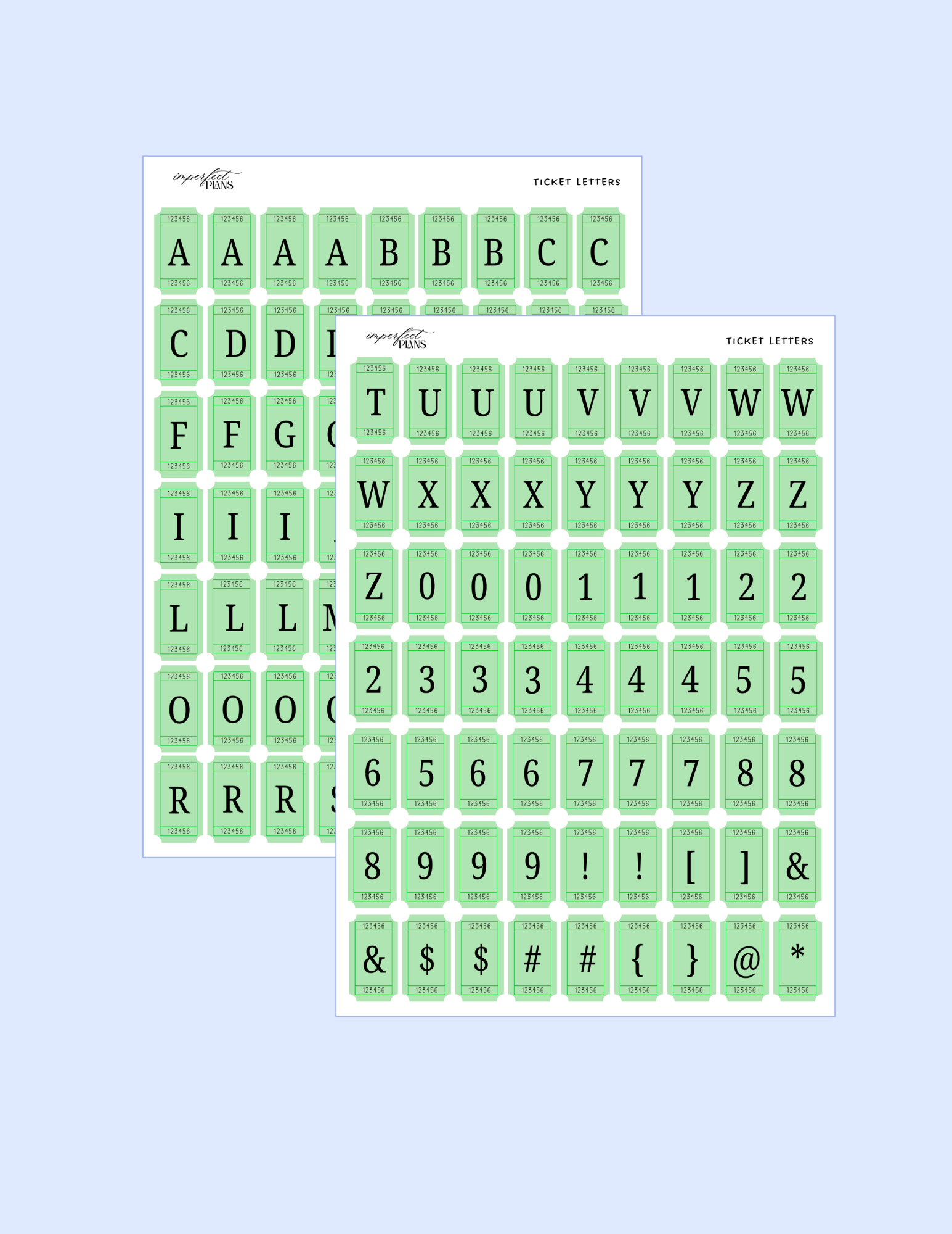 Ticket letters